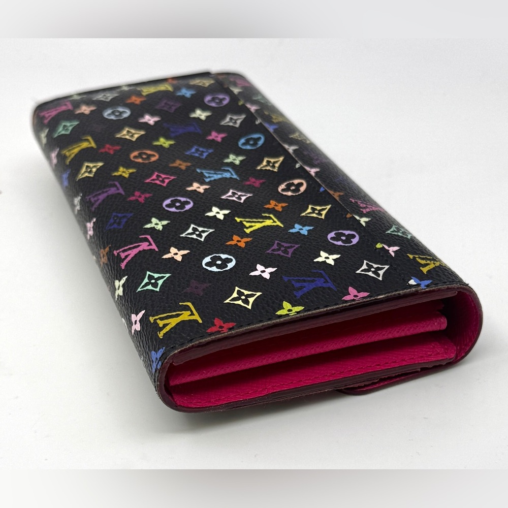 Authentic Louis Vuitton Monogram Multicolor Porte Feuille Sala Wallet M60668 - Picture 7 of 13